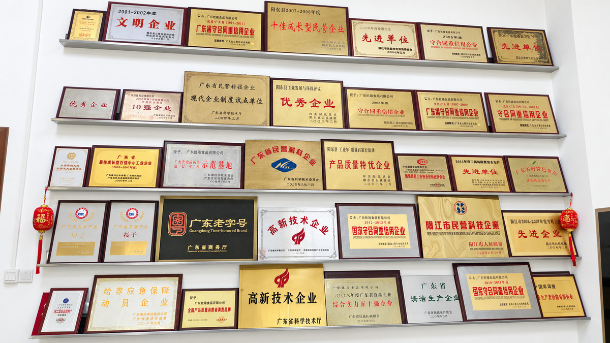 Retouched view of Wanttone company certificates and recognition archive