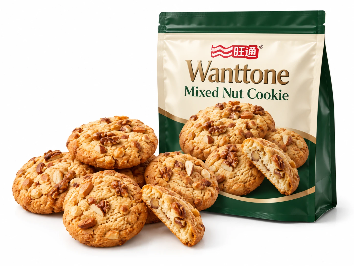 Mixed Nut Cookie with Wanttone retail packaging