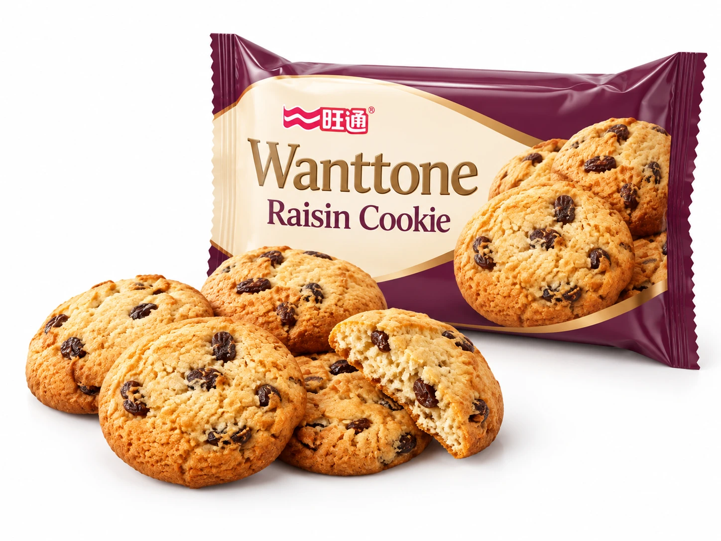 Raisin Cookie with Wanttone retail packaging
