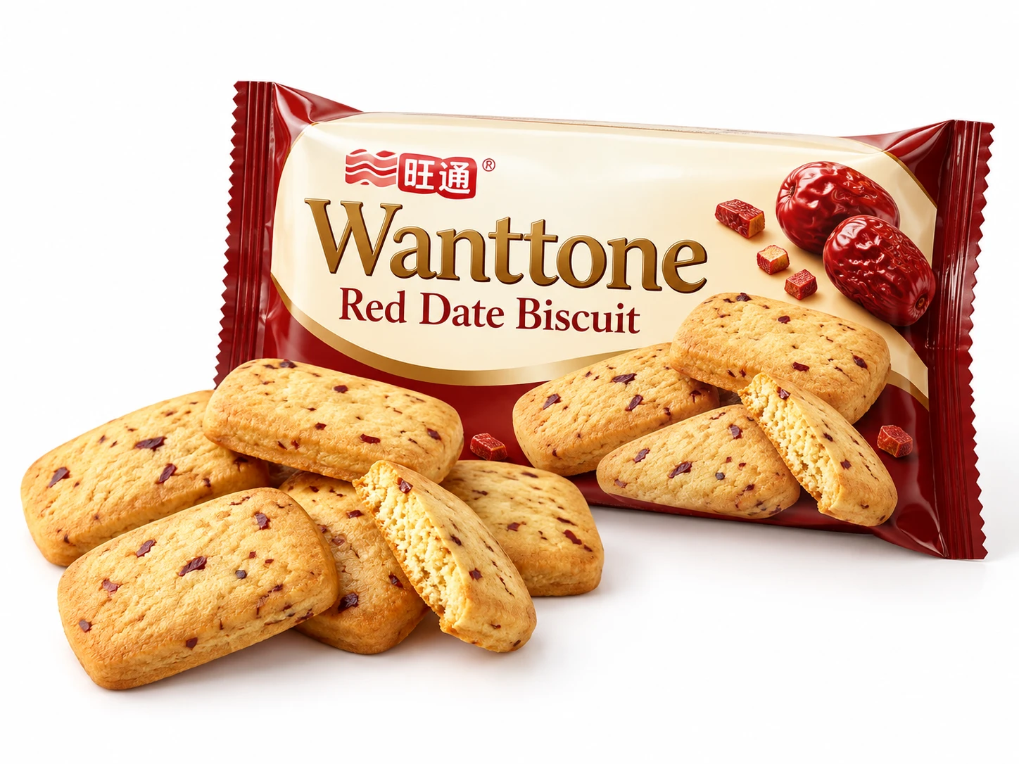 Red Date Biscuit with Wanttone retail packaging