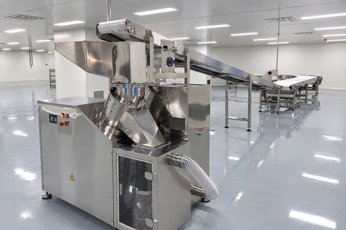 Biscuit crusher used before the compressed-biscuit forming stage