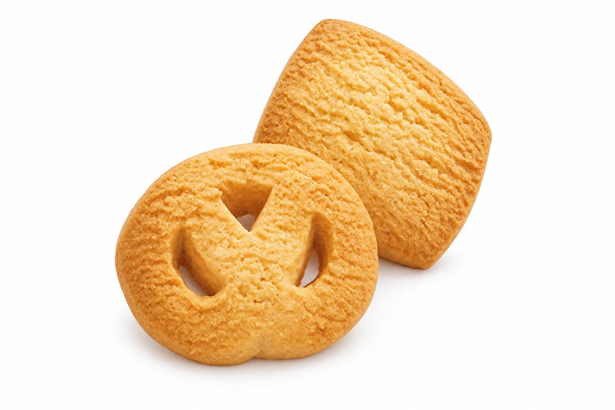 Two finished cookie shapes used as wire-cut product examples