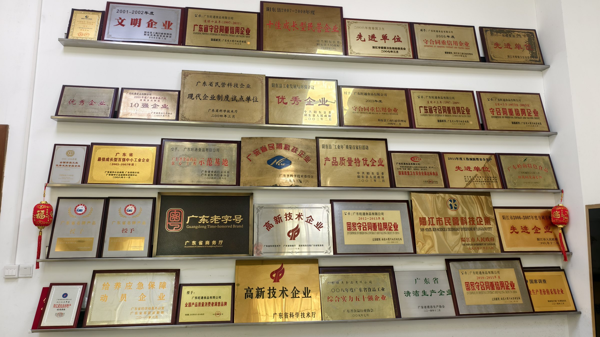 Wanttone company certificates and recognition archive